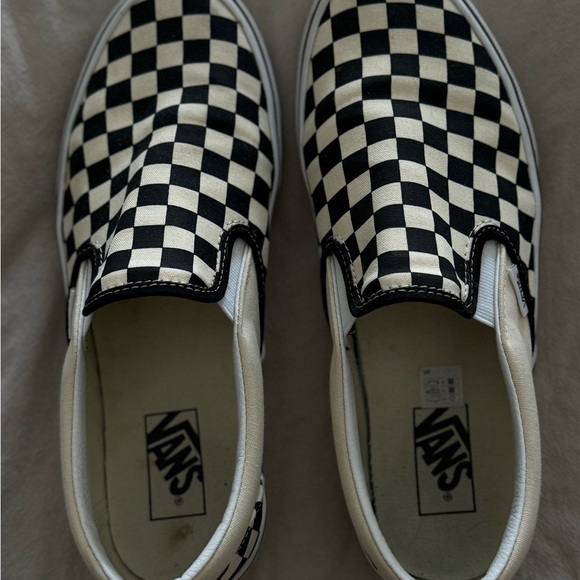Vans Other - Vans Checkerboard Slip-On Sneakers - Black & White Men's 9.5 Women's 11